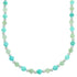 Aventurine and Amazonite Sterling Silver Bead Necklace RX115252